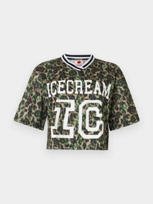 T-shirt z nadrukiem Icecream brązowy