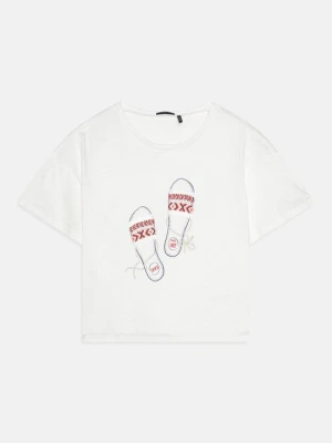 T-shirt z nadrukiem IKKS biały