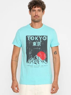 T-shirt z nadrukiem INDICODE JEANS