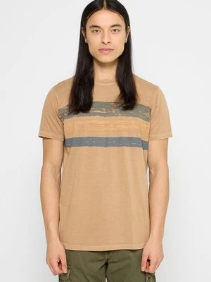 T-shirt z nadrukiem INDICODE taupe