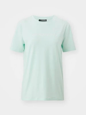 T-shirt z nadrukiem J.Lindeberg turkusowy