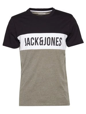 T-shirt z nadrukiem Jack&Jones czarny