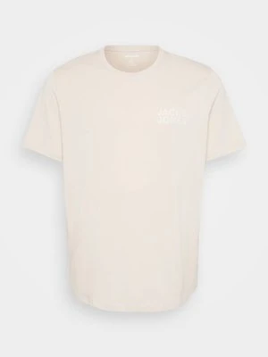 T-shirt z nadrukiem Jack&Jones beżowy