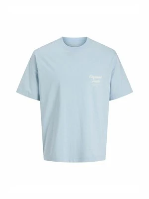 T-shirt z nadrukiem Jack&Jones jasnoniebieski