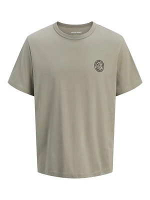 T-shirt z nadrukiem Jack&Jones oliwkowy