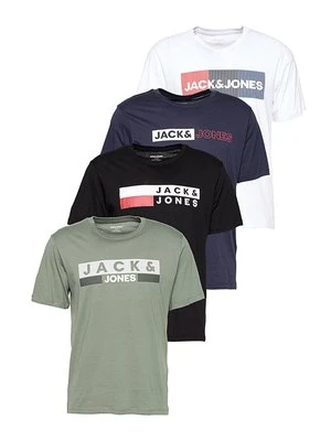 T-shirt z nadrukiem Jack&Jones biały