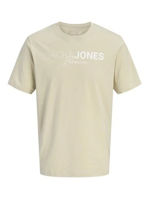 T-shirt z nadrukiem Jack&Jones jasnozielony