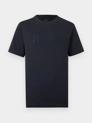 T-shirt z nadrukiem Jack&Jones granatowy