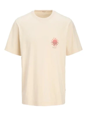 T-shirt z nadrukiem Jack&Jones beżowy