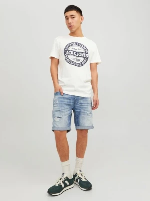 T-shirt z nadrukiem Jack&Jones biały