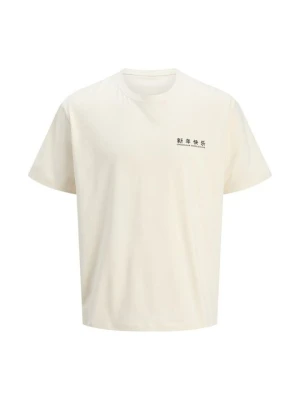 T-shirt z nadrukiem Jack&Jones biały
