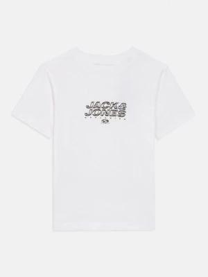 T-shirt z nadrukiem Jack & Jones Kids biały