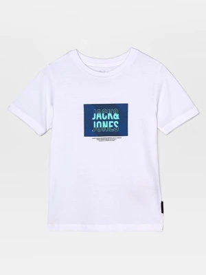 T-shirt z nadrukiem Jack & Jones Kids biały