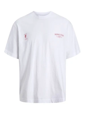 T-shirt z nadrukiem Jack&Jones biały