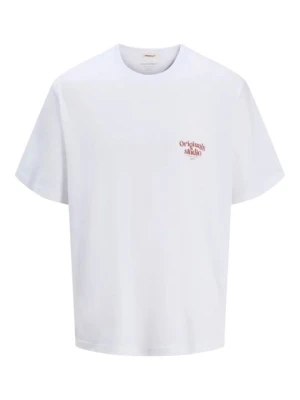 T-shirt z nadrukiem Jack&Jones biały