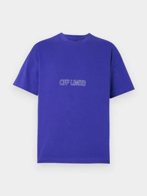 T-shirt z nadrukiem Jack&Jones błękit królewski