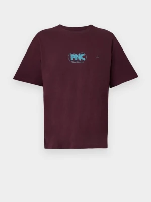 T-shirt z nadrukiem Jack&Jones bordowy