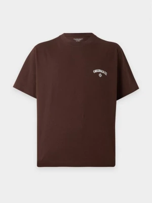 T-shirt z nadrukiem Jack&Jones brązowy