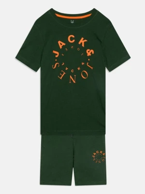 T-shirt z nadrukiem Jack&Jones ciemnozielony