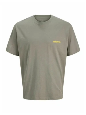 T-shirt z nadrukiem Jack&Jones ciemnozielony