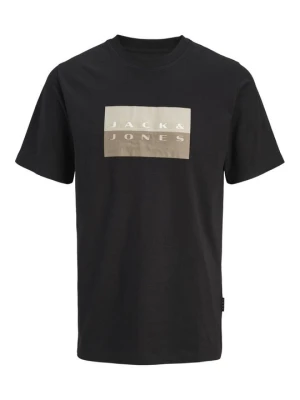 T-shirt z nadrukiem Jack&Jones czarny