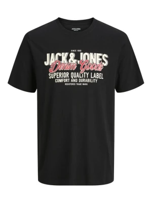 T-shirt z nadrukiem Jack&Jones czarny