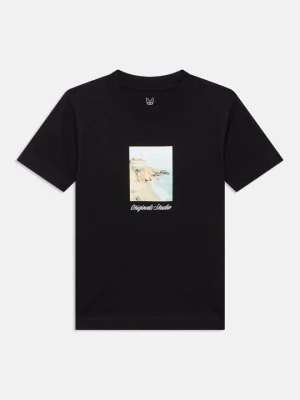 T-shirt z nadrukiem Jack&Jones czarny