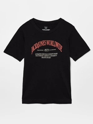 T-shirt z nadrukiem Jack & Jones Kids czarny