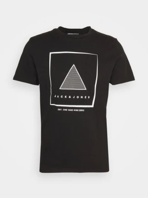 T-shirt z nadrukiem Jack&Jones czarny