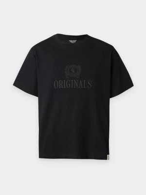 T-shirt z nadrukiem Jack&Jones czarny