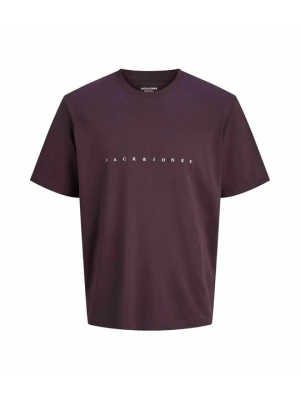 T-shirt z nadrukiem Jack&Jones fioletowy