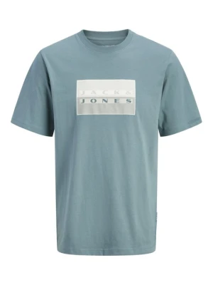 T-shirt z nadrukiem Jack&Jones granatowy