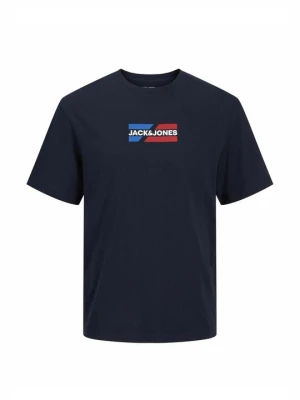 T-shirt z nadrukiem Jack&Jones granatowy