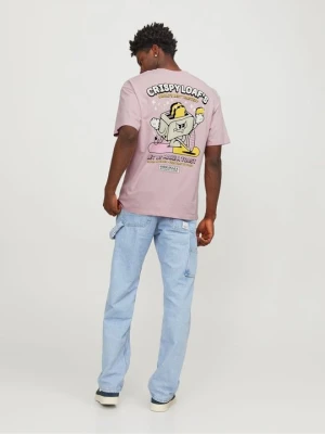 T-shirt z nadrukiem Jack&Jones jasnoróżowy