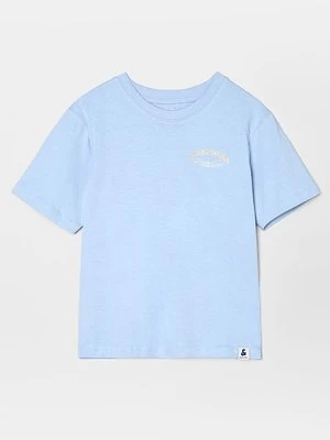T-shirt z nadrukiem Jack&Jones jasnoniebieski