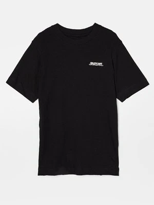 T-shirt z nadrukiem Jack&Jones czarny
