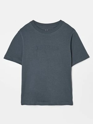 T-shirt z nadrukiem Jack&Jones szary