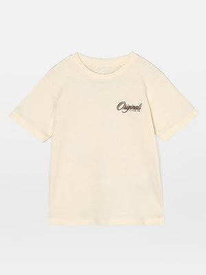 T-shirt z nadrukiem Jack & Jones Kids mleczny