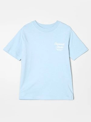 T-shirt z nadrukiem Jack&Jones jasnoniebieski