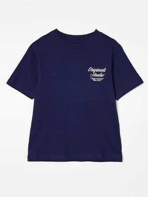 T-shirt z nadrukiem Jack&Jones niebieski