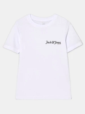 T-shirt z nadrukiem Jack & Jones Kids biały