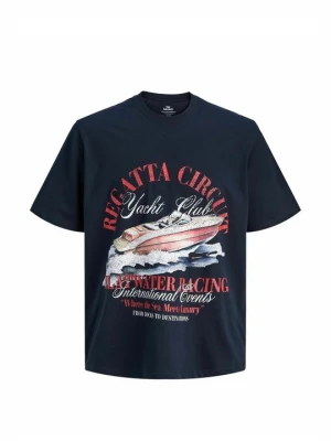 T-shirt z nadrukiem Jack & Jones Kids granatowy