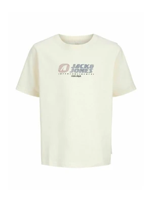 T-shirt z nadrukiem Jack & Jones Kids mleczny