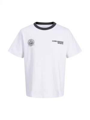 T-shirt z nadrukiem Jack & Jones Kids mleczny