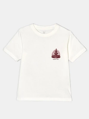 T-shirt z nadrukiem Jack & Jones Kids mleczny
