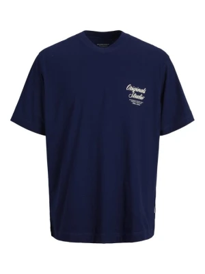 T-shirt z nadrukiem Jack & Jones Kids niebieski