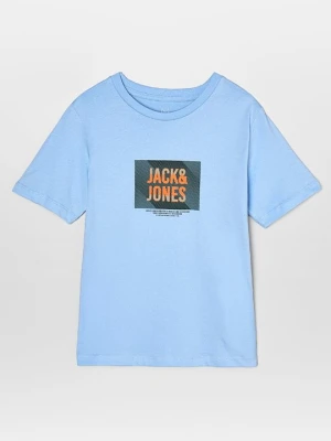T-shirt z nadrukiem Jack & Jones Kids niebieski