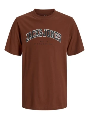 T-shirt z nadrukiem Jack&Jones ochra