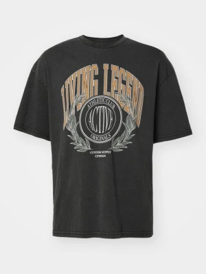 T-shirt z nadrukiem Jack&Jones szary