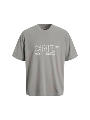 T-shirt z nadrukiem Jack&Jones szary